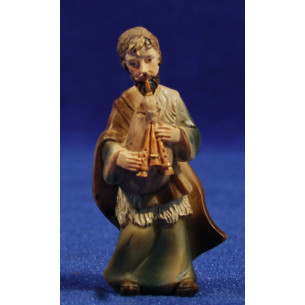 Pastor músic amb sac de gemecs 7 cm resina