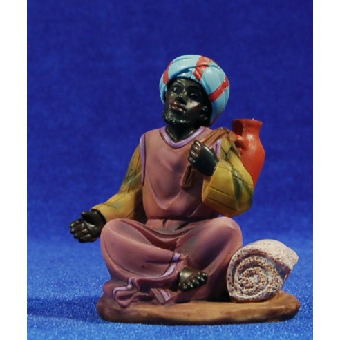 Shepherd sitting with turban 11 cm resin