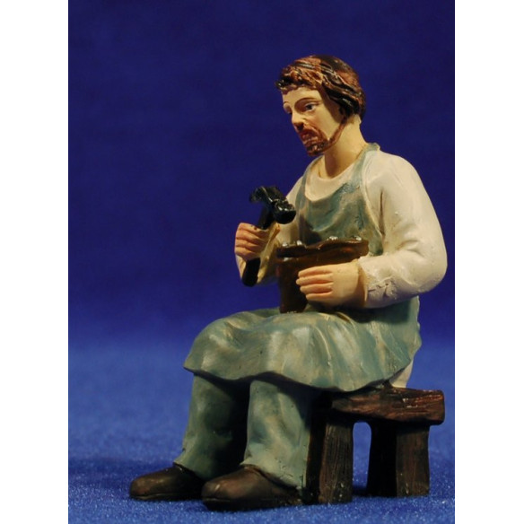 Shoe repairer 11 cm resin