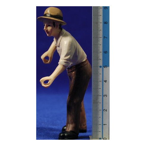 Campesino con rastrillo 11 cm resina