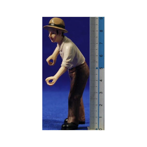 Campesino con rastrillo 11 cm resina