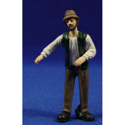 Shepherd resting (without fence) 9 cm resin