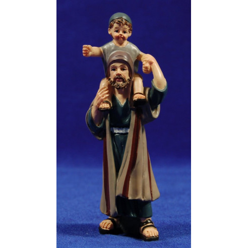Pastore con bambino 10 cm in resina