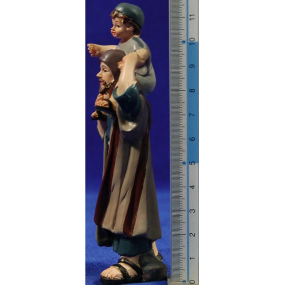Pastore con bambino 10 cm in resina