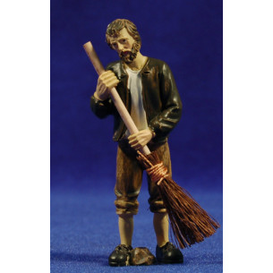 Pastore spazzando 9 cm resina