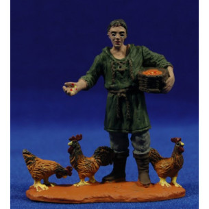 Shepherd with chicken 8 cm durexina Oliver