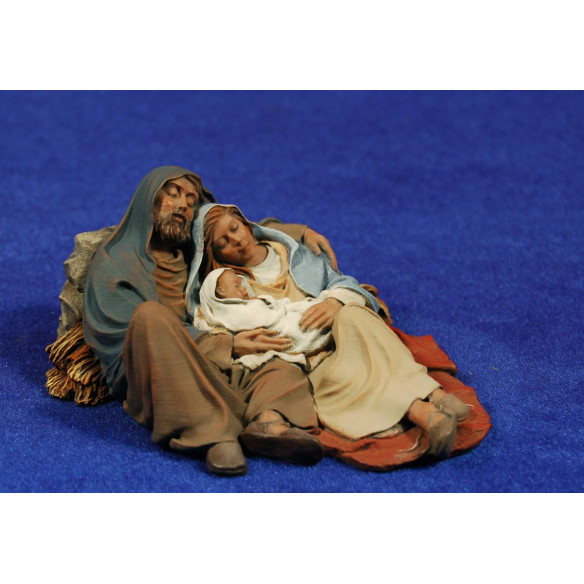 Natività dormendo senza buè ne asino 12 cm resina Montserrat Ribes