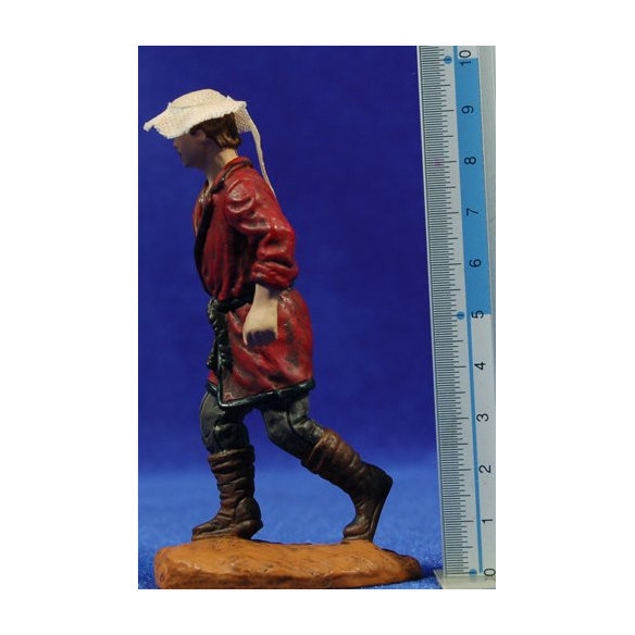 Pastor con sombrero y carretilla 10 cm durexina Oliver