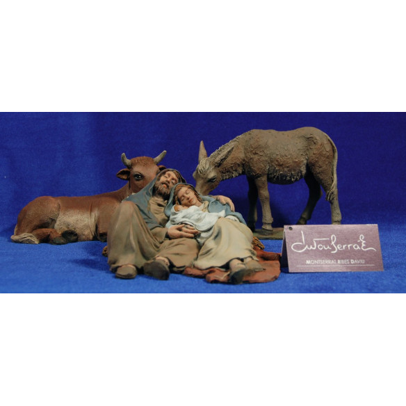 Nativity sleeping 17 cm resin Montserrat Ribes