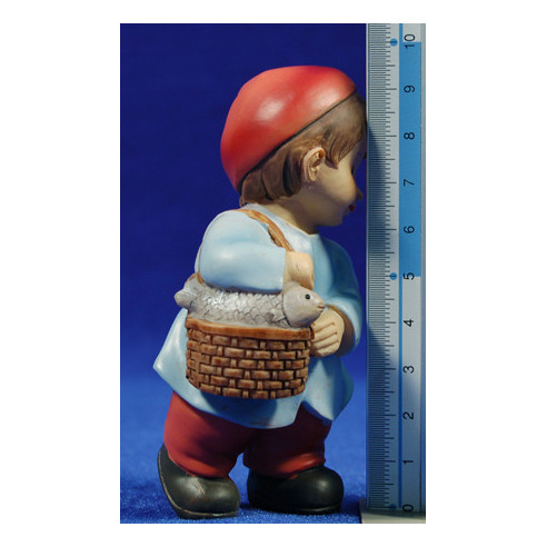Pastor con cesto naïf 10 cm marmolina Oliver