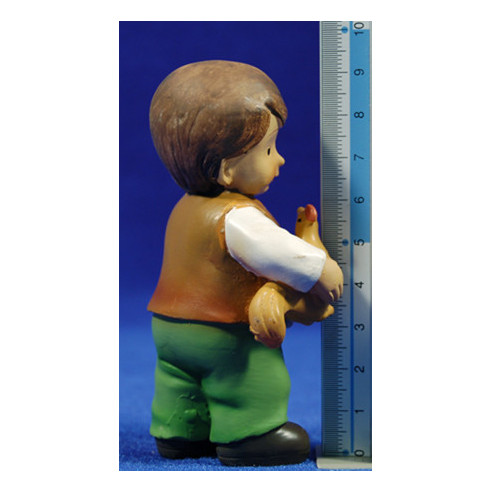 Pastor con gallina naïf 10 cm marmolina Oliver