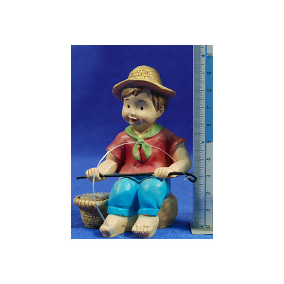 Pescador naïf 10 cm marmolina Oliver