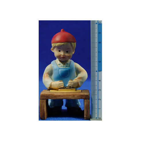 Pastor carpintero naïf 10 cm marmolina Oliver
