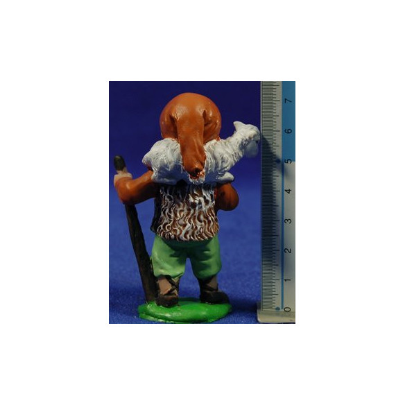 Pastor con cordero naïf 7 cm marmolina Oliver