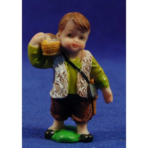 Shepherd with a egg'sbasket naïf 7 cm marmolina Oliver