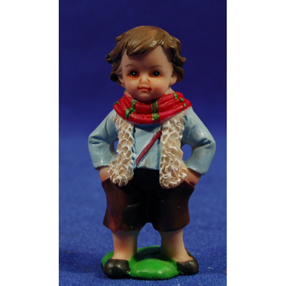 Pastor con bufanda naïf 7 cm marmolina Oliver