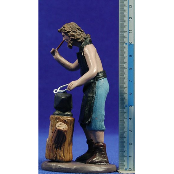 Pastore fabbro 12 cm stoffe e terracotta Figuralia