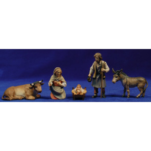 Natività in piedi 8 cm legno dipinto