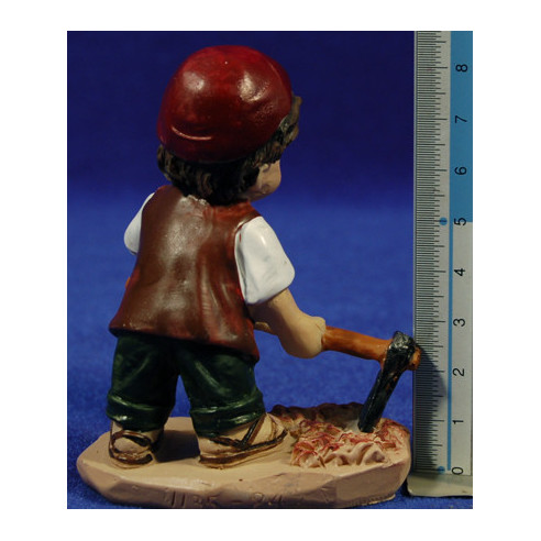 Pastor labrando naïf 8 cm marmolina Belenes Puig