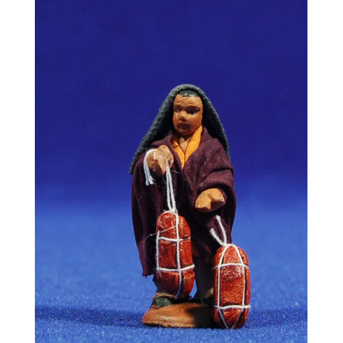 Shepherd with sausiges 5 cm clay and clothes