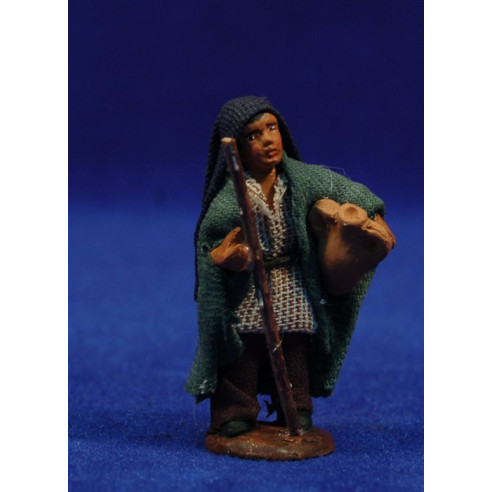 Shepherd with jar 5 cm clay and clothes