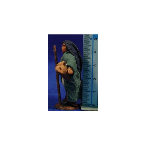 Shepherd with jar 5 cm clay and clothes