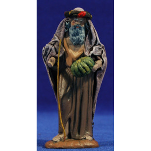 Old Shepherd with pumpink12 cm clay and clothes Figuralia