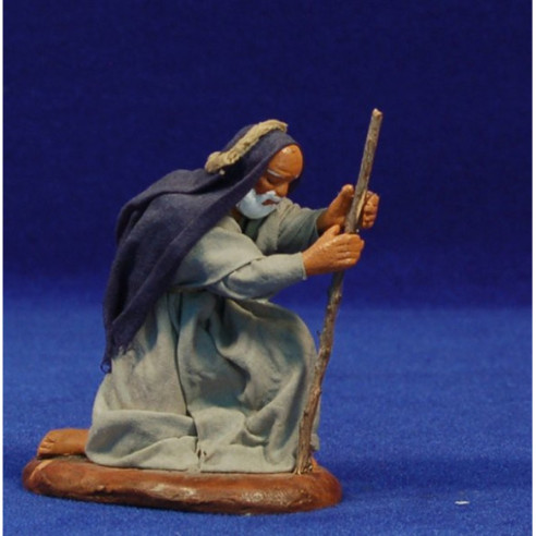 Uomo in ginocchio capo chinat 10 cm stoffe e terracotta