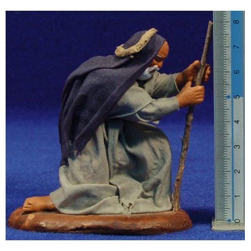 Uomo in ginocchio capo chinat 10 cm stoffe e terracotta