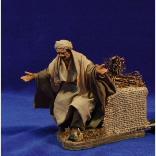 Shepherd addoring movement 12 cm clay and clothes