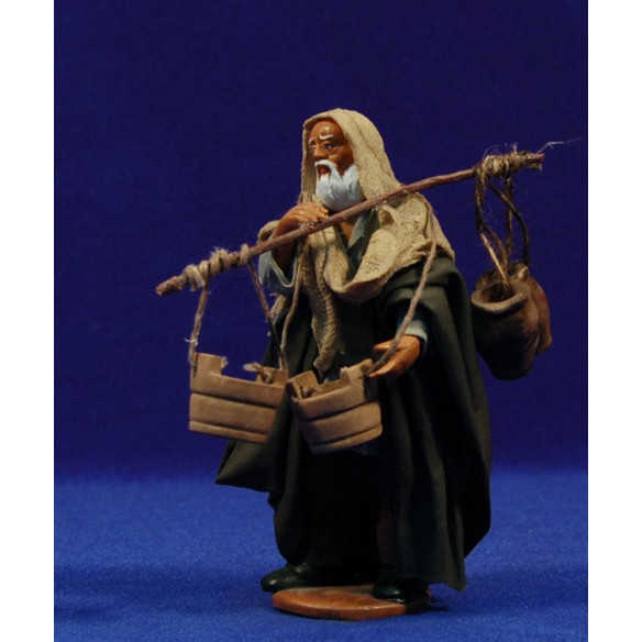 Portatore di tinozze 13 cm stoffe e terracotta