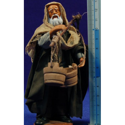 Portatore di tinozze 13 cm stoffe e terracotta