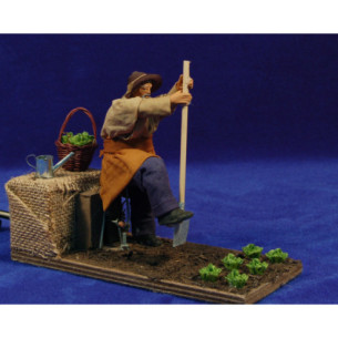 Farmer digging movement 12 cm clay  and clothes
