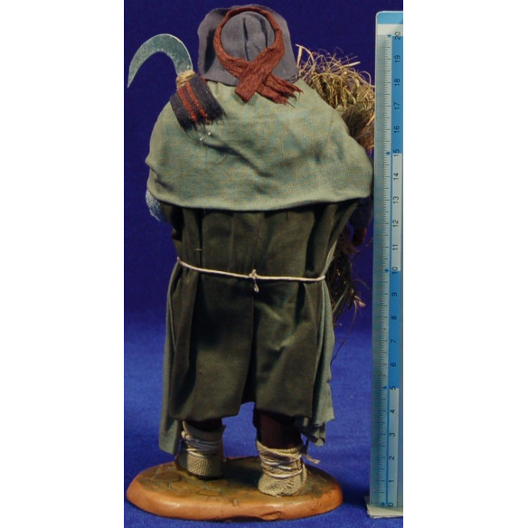 Shepherd with straw 20 cm clay and clothes