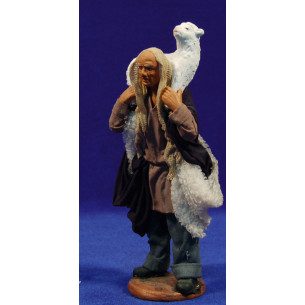 Pastor con cordero 16 cm ropa y barro