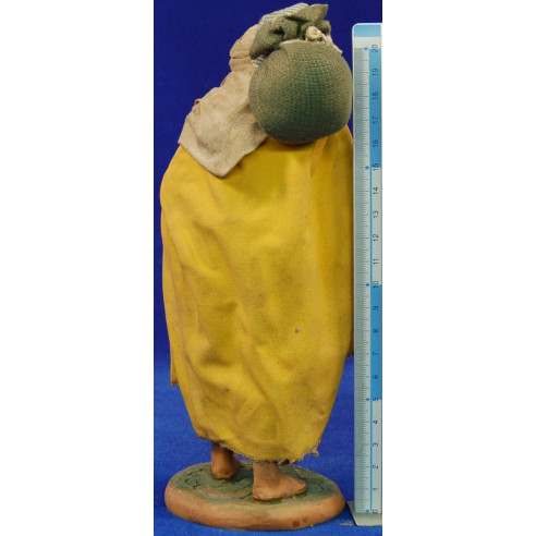 Pastore con fascio 20 cm stoffe e terracotta