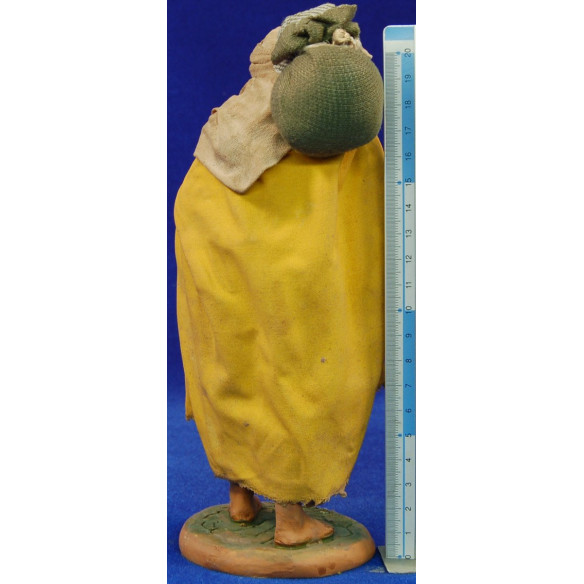 Pastore con fascio 20 cm stoffe e terracotta