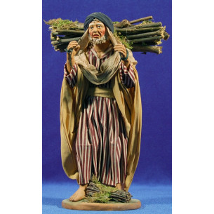 Pastor con leña 25 cm ropa y barro