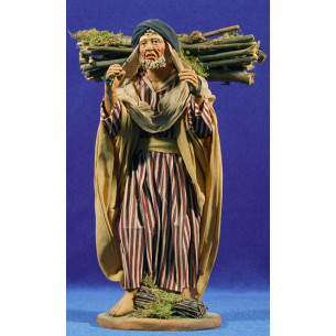 Shepherd with wood 25 cm clay and clothes