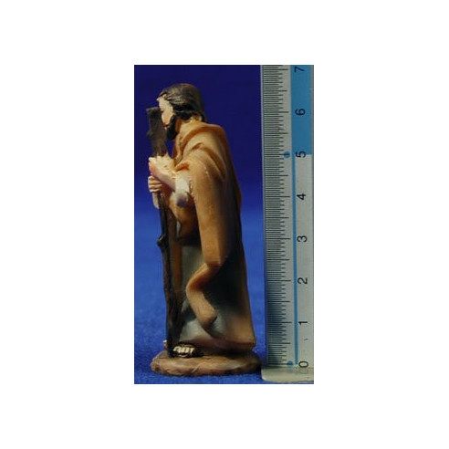 Nacimiento con reyes a camello y pastor 6,5 cm resina