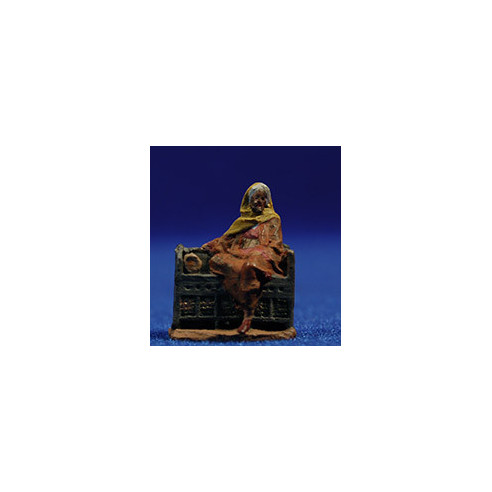 Shepherd bereber lying 3 cm clay ceramic paste Hermanos Cerrada