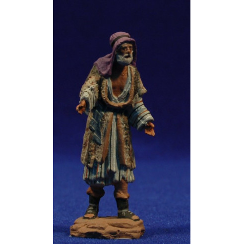Old shepherd with wool 7 cm ceramic paste Hermanos Cerrada