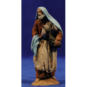 Old shepherd on road 9 cm ceramic paste Hermanos Cerrada