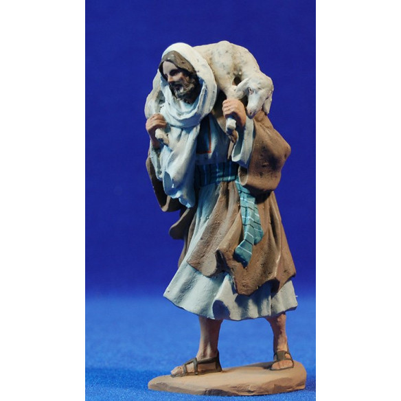 Pastore con pecora 12 cm pasta ceramica Hermanos Cerrada