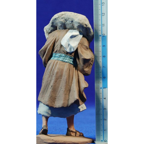 Pastore con pecora 12 cm pasta ceramica Hermanos Cerrada