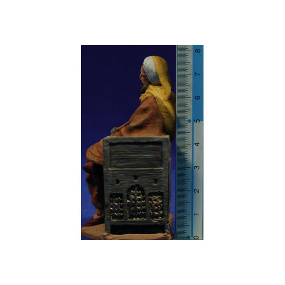 Shepherd bereber lying 9 cm clay ceramic paste Hermanos Cerrada