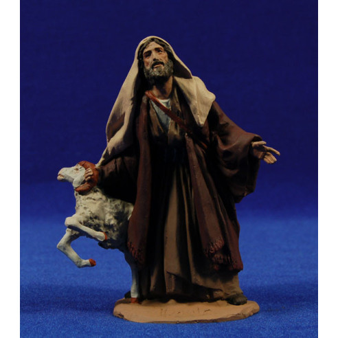 Pastor con carnero 14 cm pasta cerámica Hermanos Cerrada