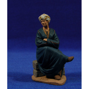 Shepherd seating on a wall 14 cm ceramic paste Hermanos Cerrada