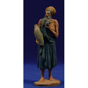 Pastor anciano con jarra 16 cm pasta cerámica Hermanos Cerrada