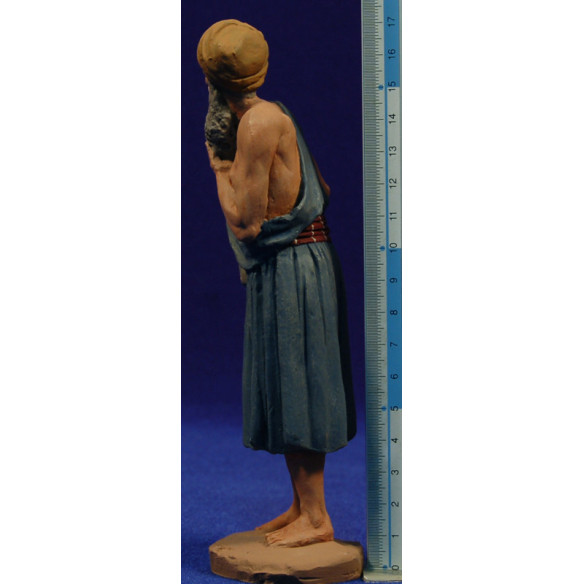 Pastor anciano con jarra 16 cm pasta cerámica Hermanos Cerrada